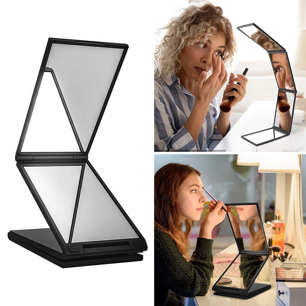 4-Way Mirror 360° Adjustable Haircut Tool - Telescopic Foldable Self Haircut Mirror