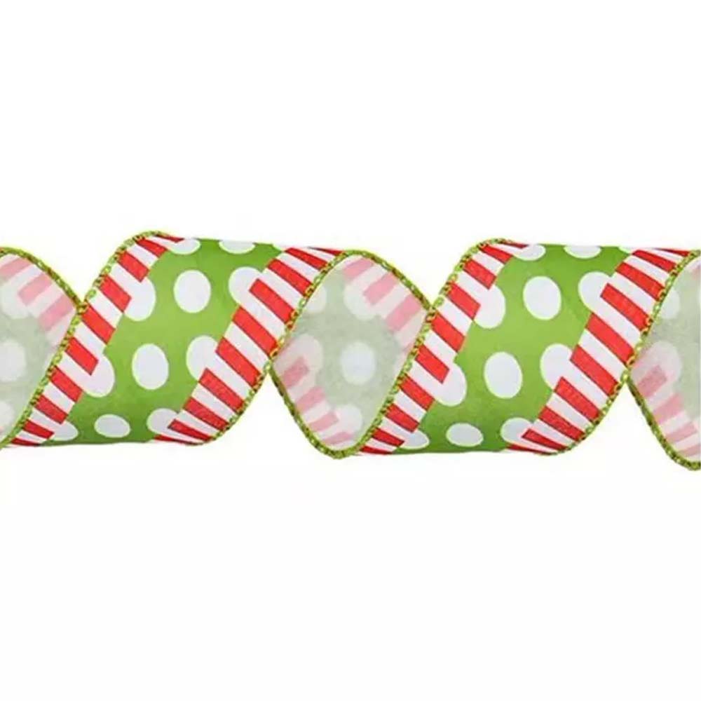 4X 6Yard/Roll Christmas Grinch Green Craft Ribbon Decoration Wrapping Ribbon