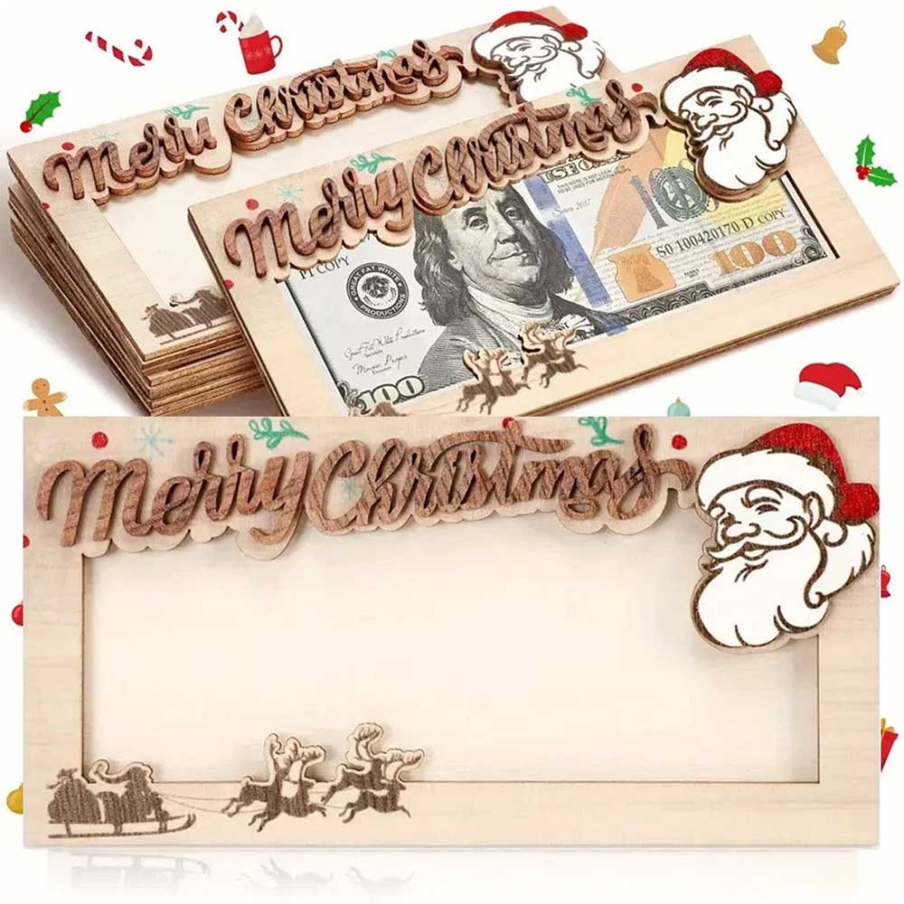 2-Pack Assorted Christmas Money Gift Wallets with Envelopes - Cute Holiday Cash Holder & Card Organizer