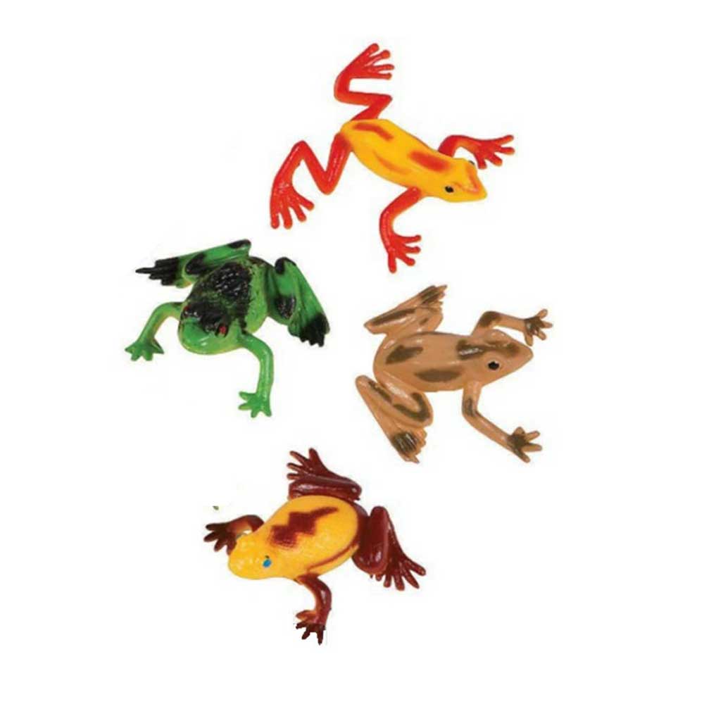12 Mini plastic FROGS Collections Spring Nature Educational Toys model