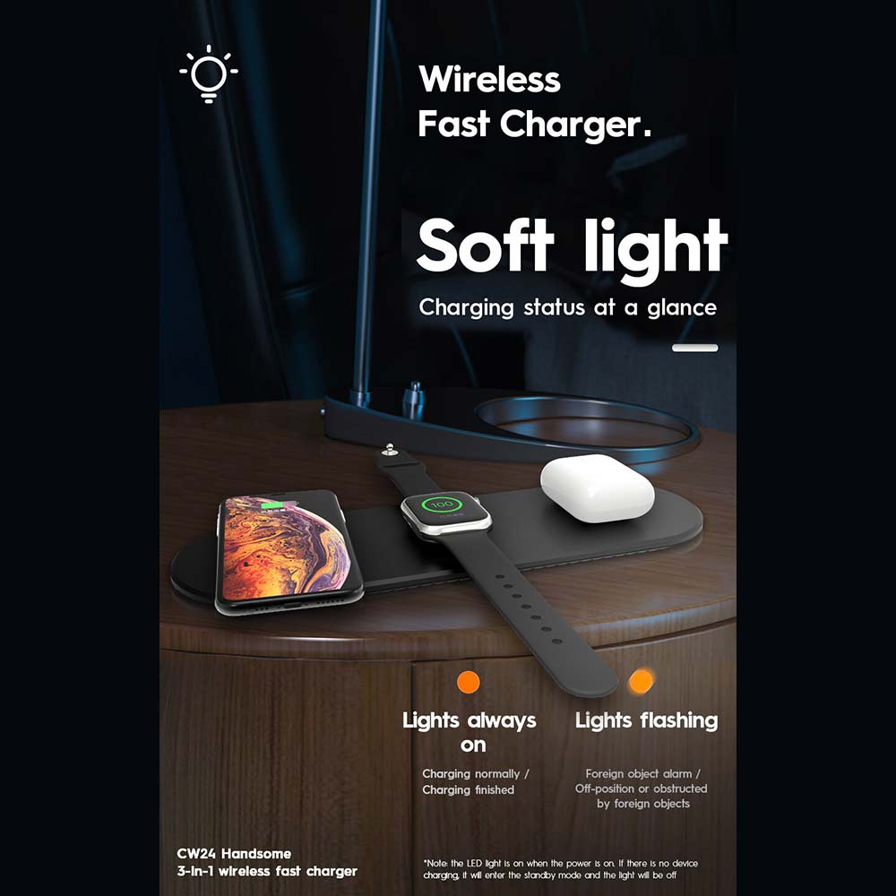 3-in-1 Wireless Charging Dock – for Apple Watch, iPhone & AirPods