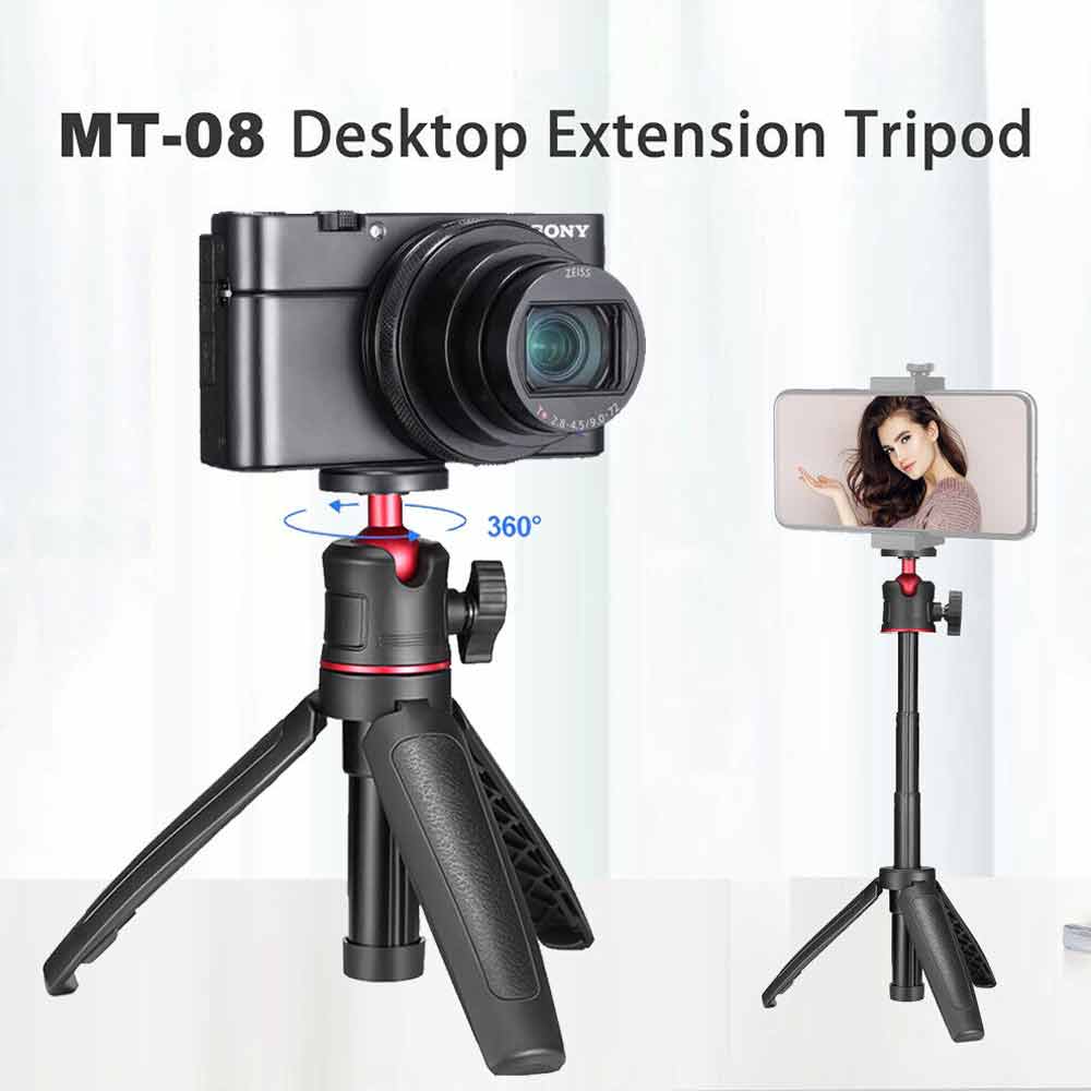 Photography Selfie Vlog Bracket Stand 360°Mini Extendable Desktop 1/4 Tripod