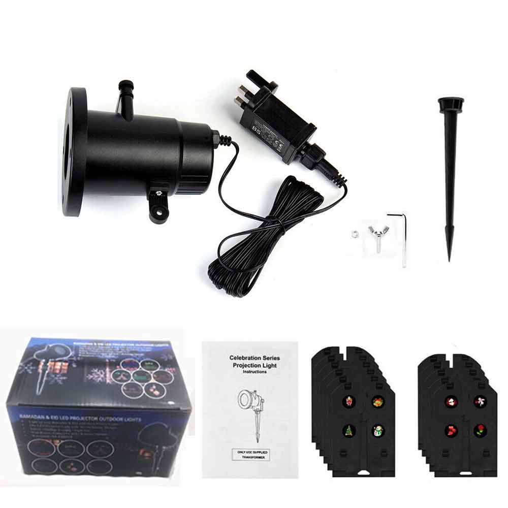 12X Pictures Projector Light  Newest LED Christmas Moving Laser Snowflake Xmas