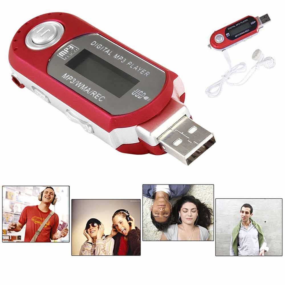 4GB/8GB Portable USB MP3 Player – Digital LCD Screen, FM Radio, Rechargeable Music Player with Built-in Memory