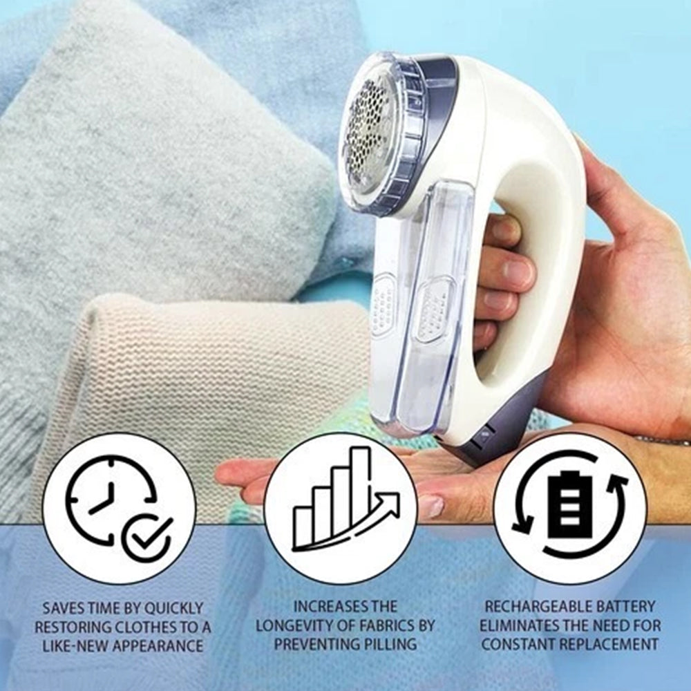 Electric Lint Remover - Battery-Powered Fabric Shaver for Clothes & Debobbler