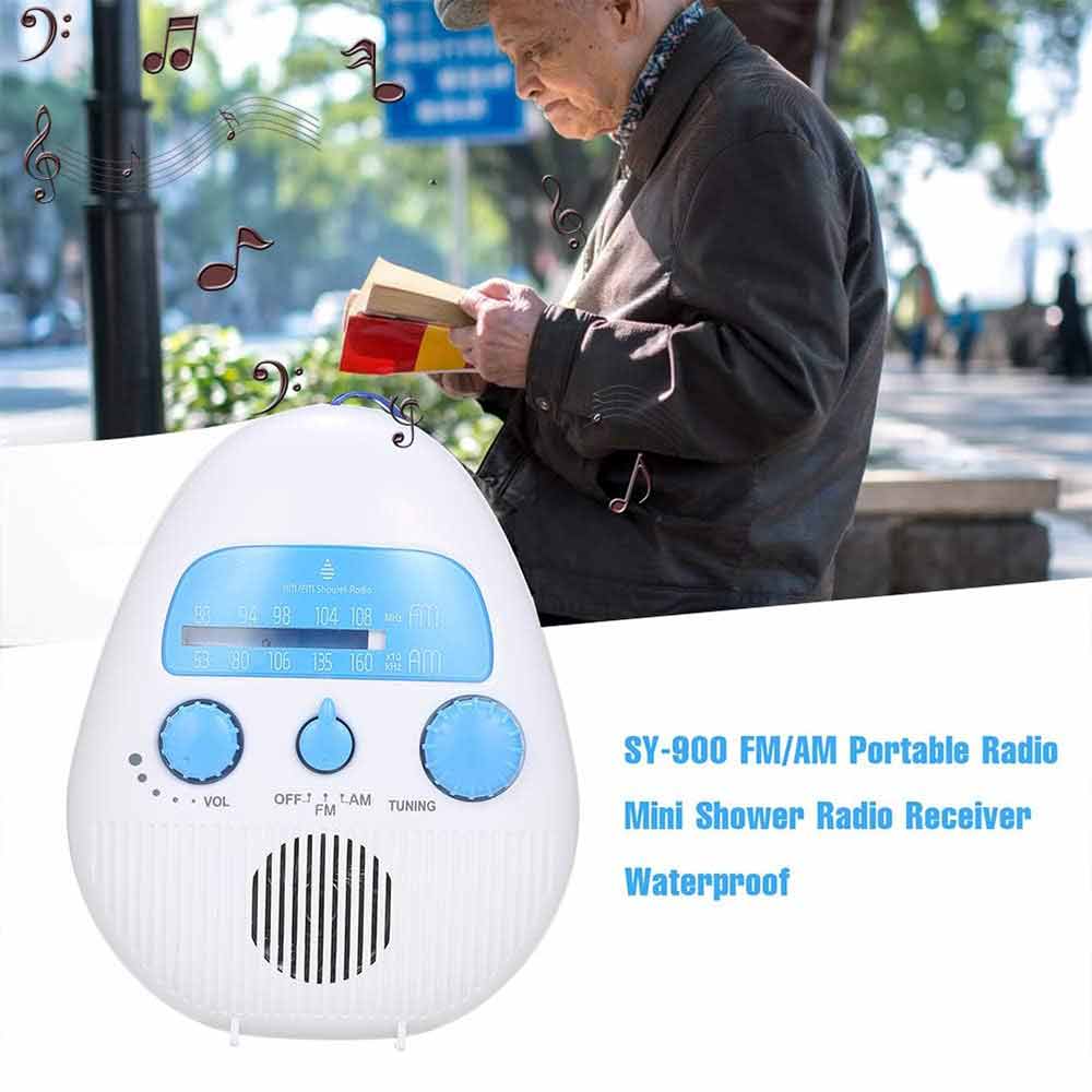Portable Waterproof Music Shower Radio FM AM Electronic Bathroom Bath