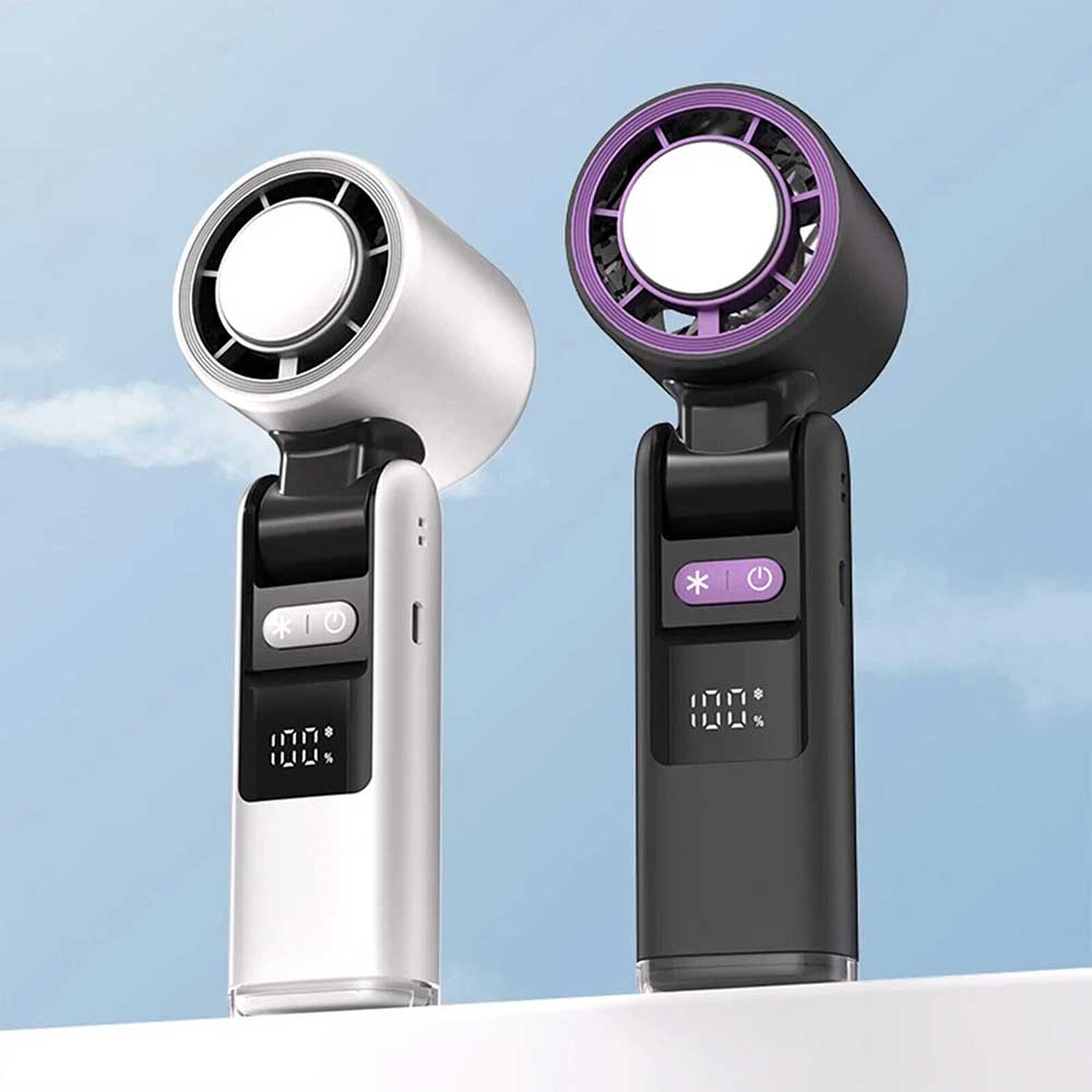 USB Rechargeable Mini Handheld Fan - Portable Folding Desk Fan, Personal Cooler for Home/Office/Travel