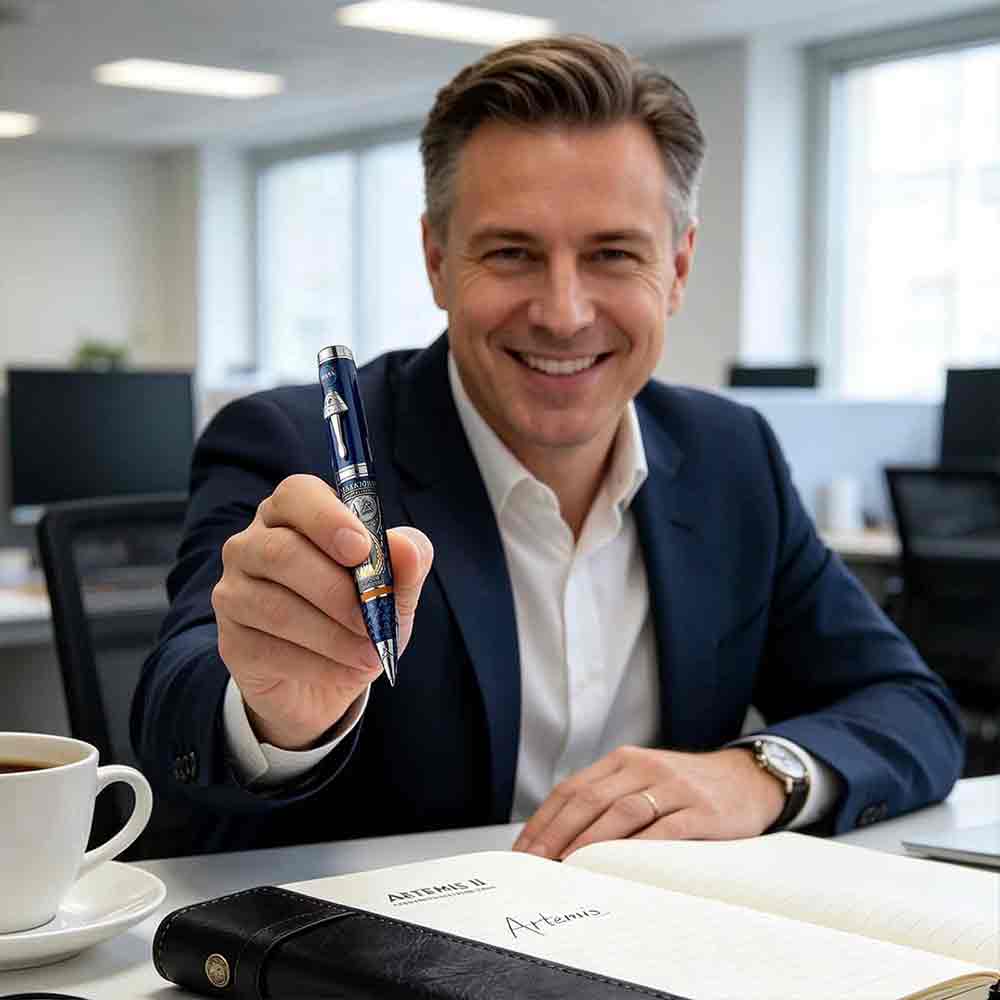 Artemis II Back to The Moon Mission Commemorative Pen – Gift for Space Enthusiasts