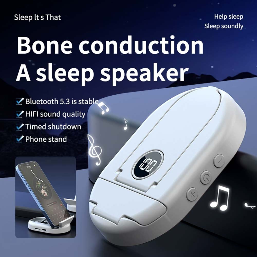 5.3 Bluetooth Sleep Speaker - Bone Conduction with Noise Reduction & TF Card