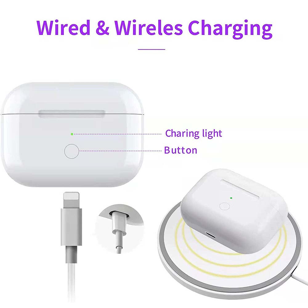 Replacement Wireless Charging Case for AirPods Pro 1 & 2 - Bluetooth Compatible