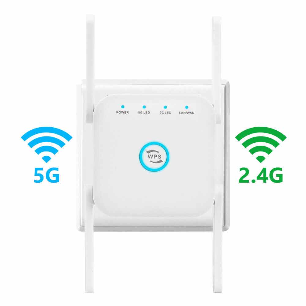 1200Mbps Dual Band WiFi Extender Wireless Network Repeater Signal Range Booster