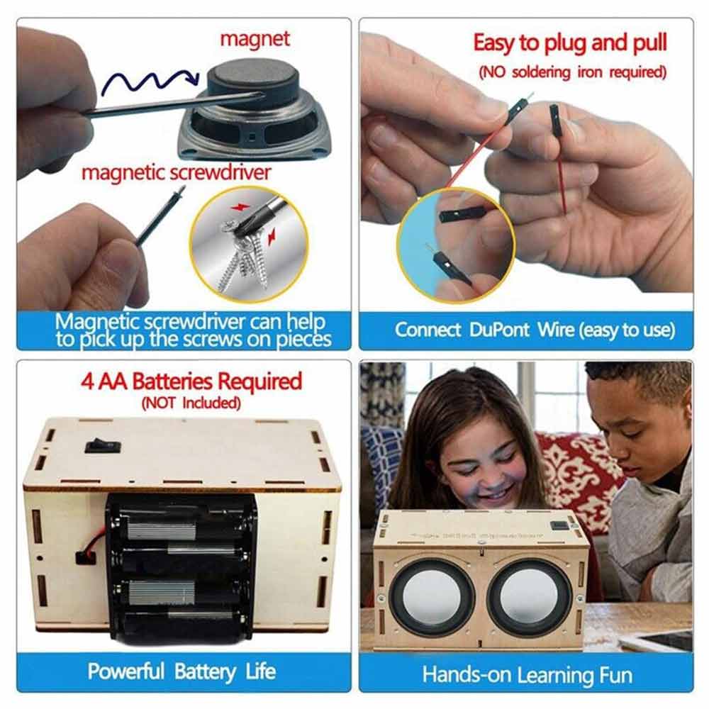 Stem DIY Bluetooth Speaker Box Kit Electronic Sound Amplifier Builds Your Own