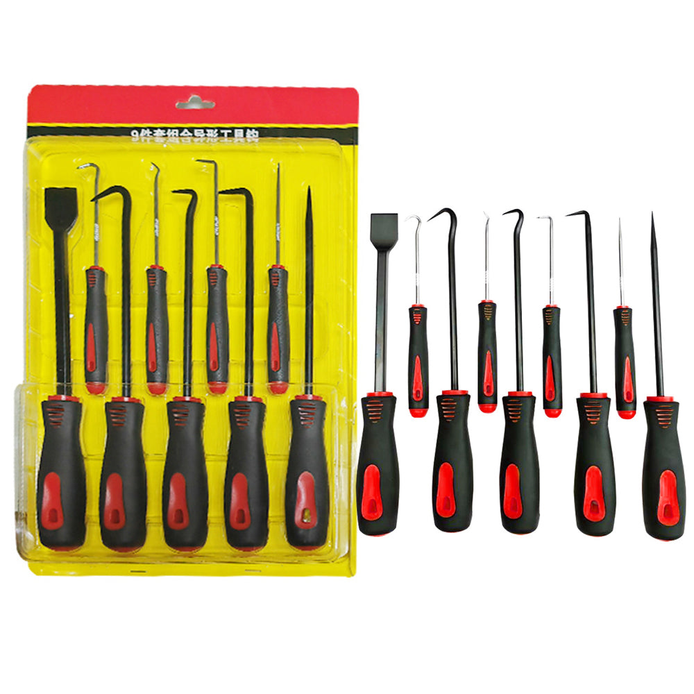 9PC Scraper Hook & Pick Tool Set - O-Ring Seal Gasket Removal Kit