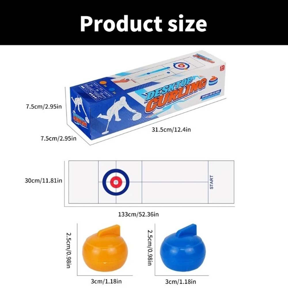 Tabletop Curling Game – Compact Indoor Sports Game for Family & Friends