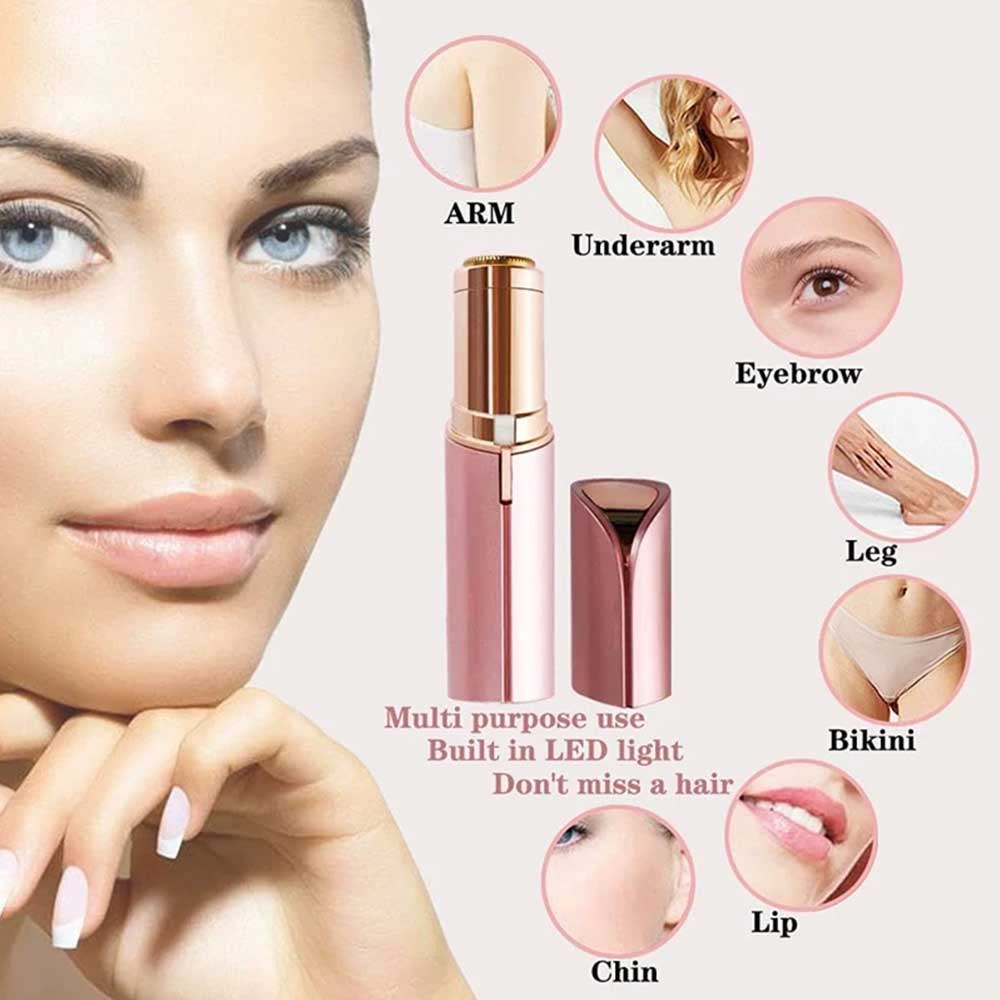 Portable Rechargeable Painless Facial Hair Remover Discreet Pocket Epilator