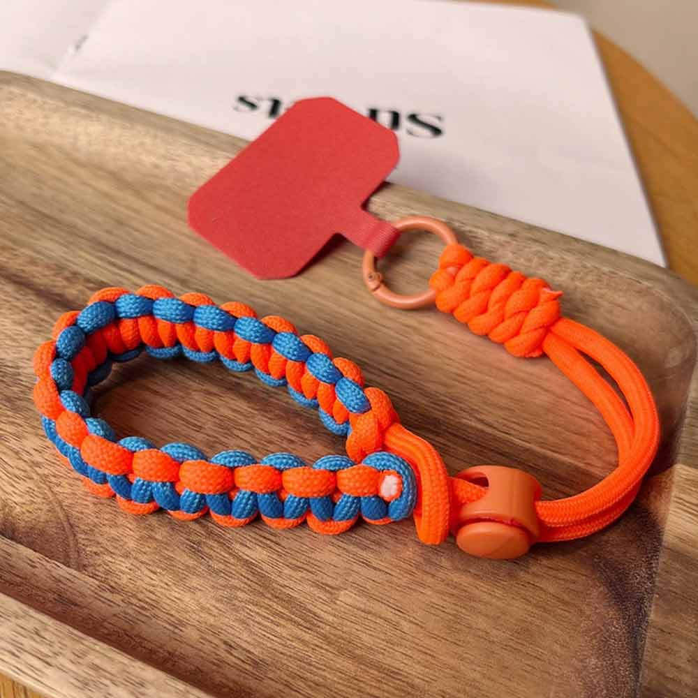 Handwoven Adjustable Mobile Phone Lanyard – Universal Wrist Strap for Outdoor Sports