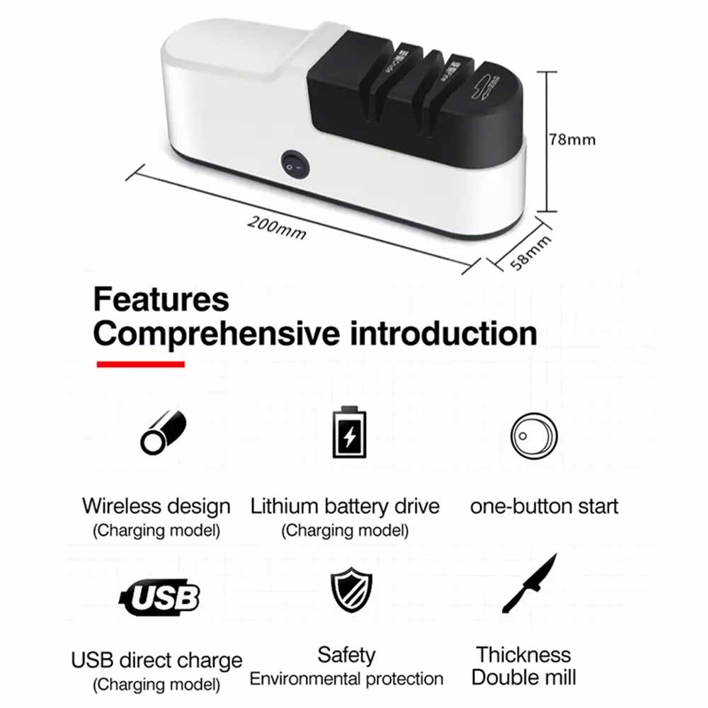 Electric Knife Sharpener Professional Kitchen Scissor Knife Sharpening Tool