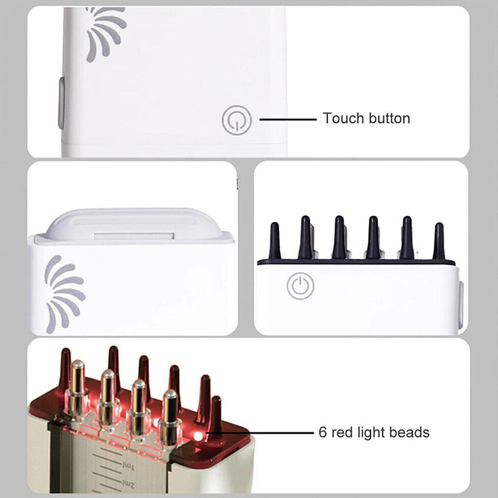 Hair Oil Applicator Red Light Electric Scalp Massager Vibration Hair Growth Hot