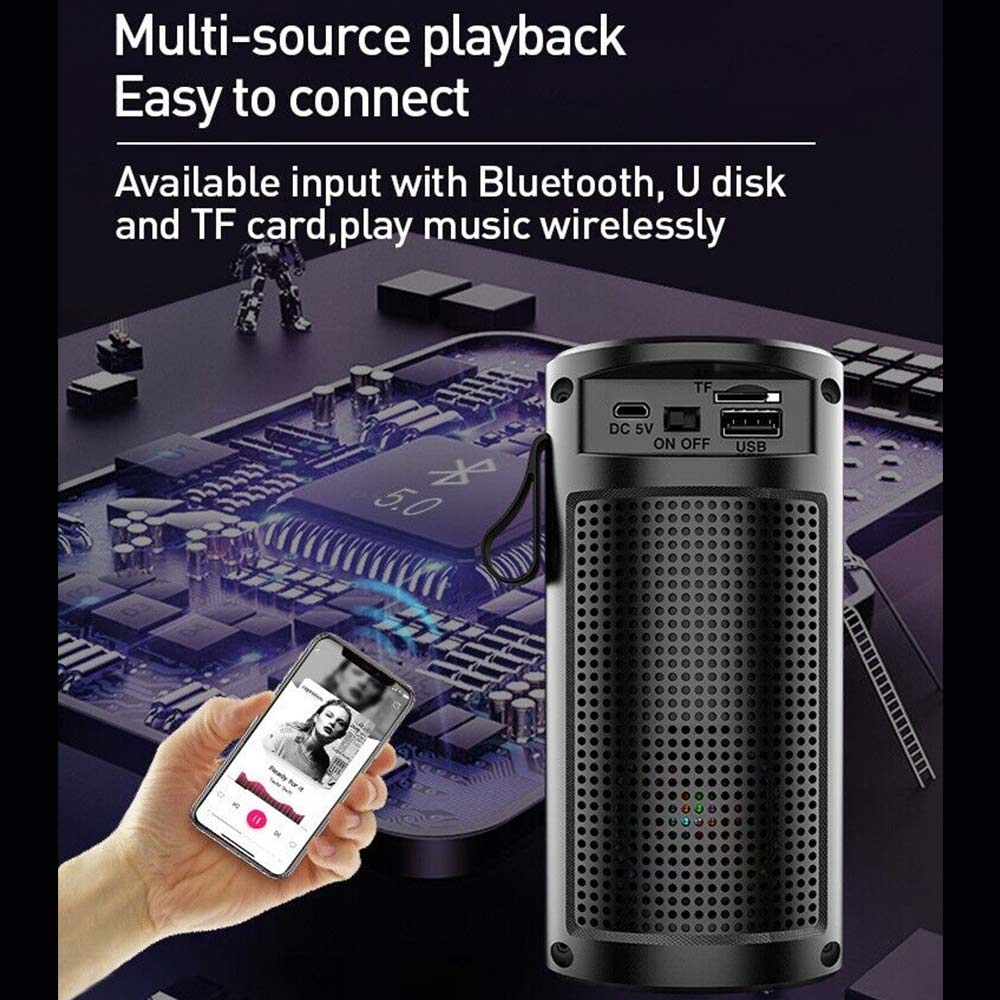 Wireless Bluetooth Speaker High Bass Loud USB AUX Portable Indoor Outdoor Stereo