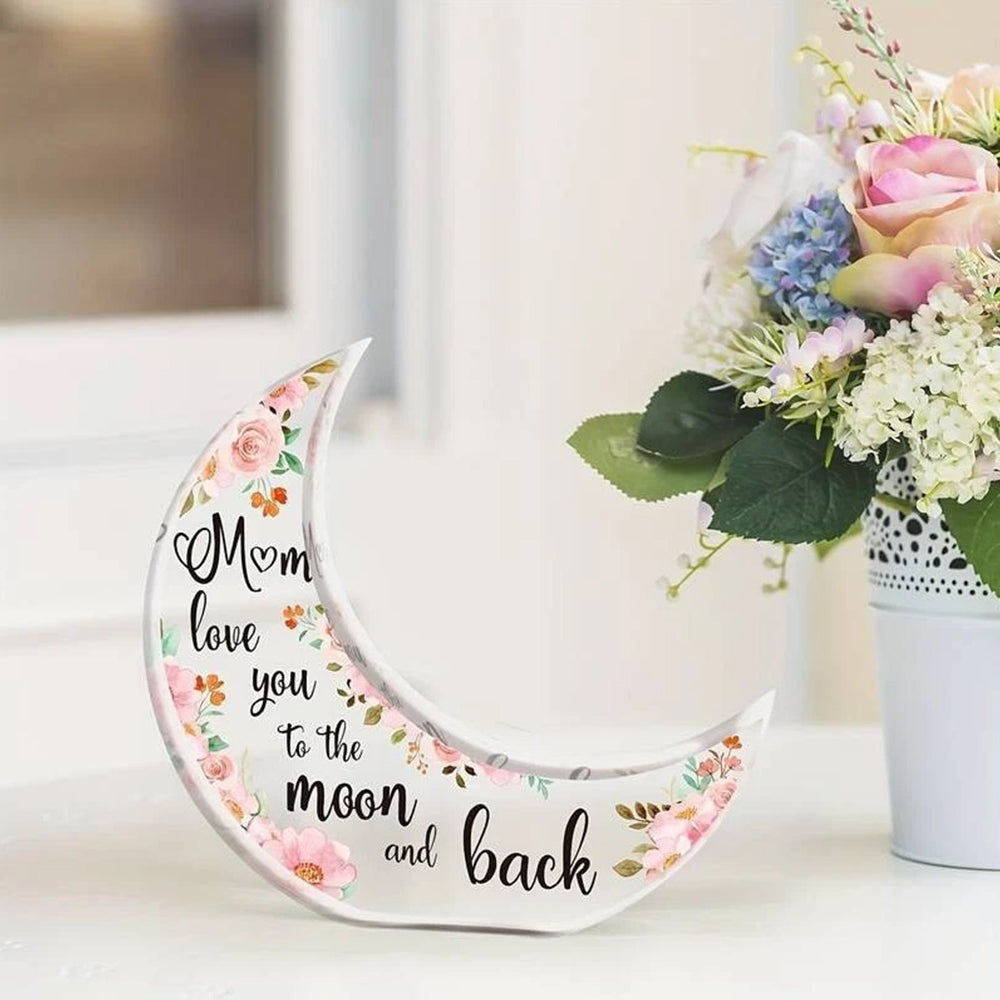 Mother's Love Moon Puzzle Acrylic Plaque - Heartfelt Gift for Mum on Christmas & Mother's Day
