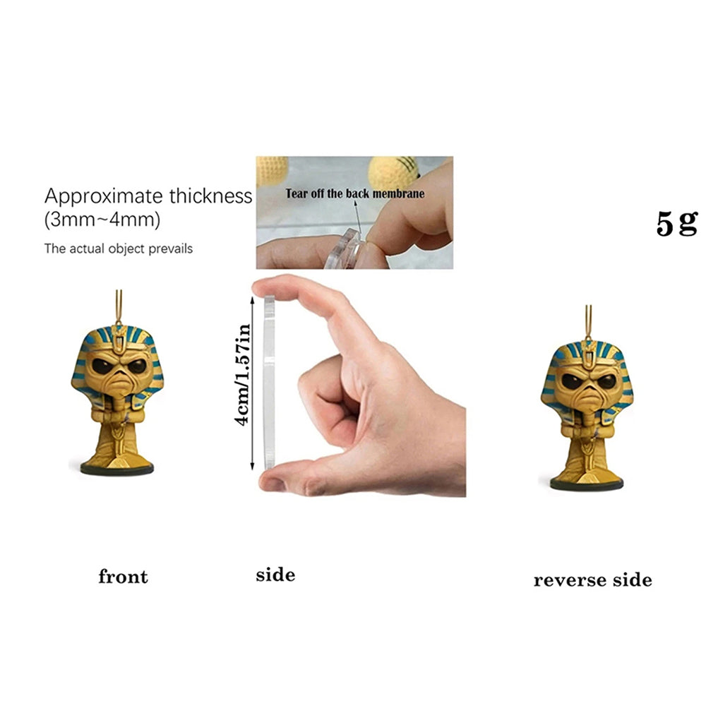 2025 Eddie Iron Maiden Advent Calendar 2D- 24 Days of Metal Christmas Countdown with Acrylic Pendants