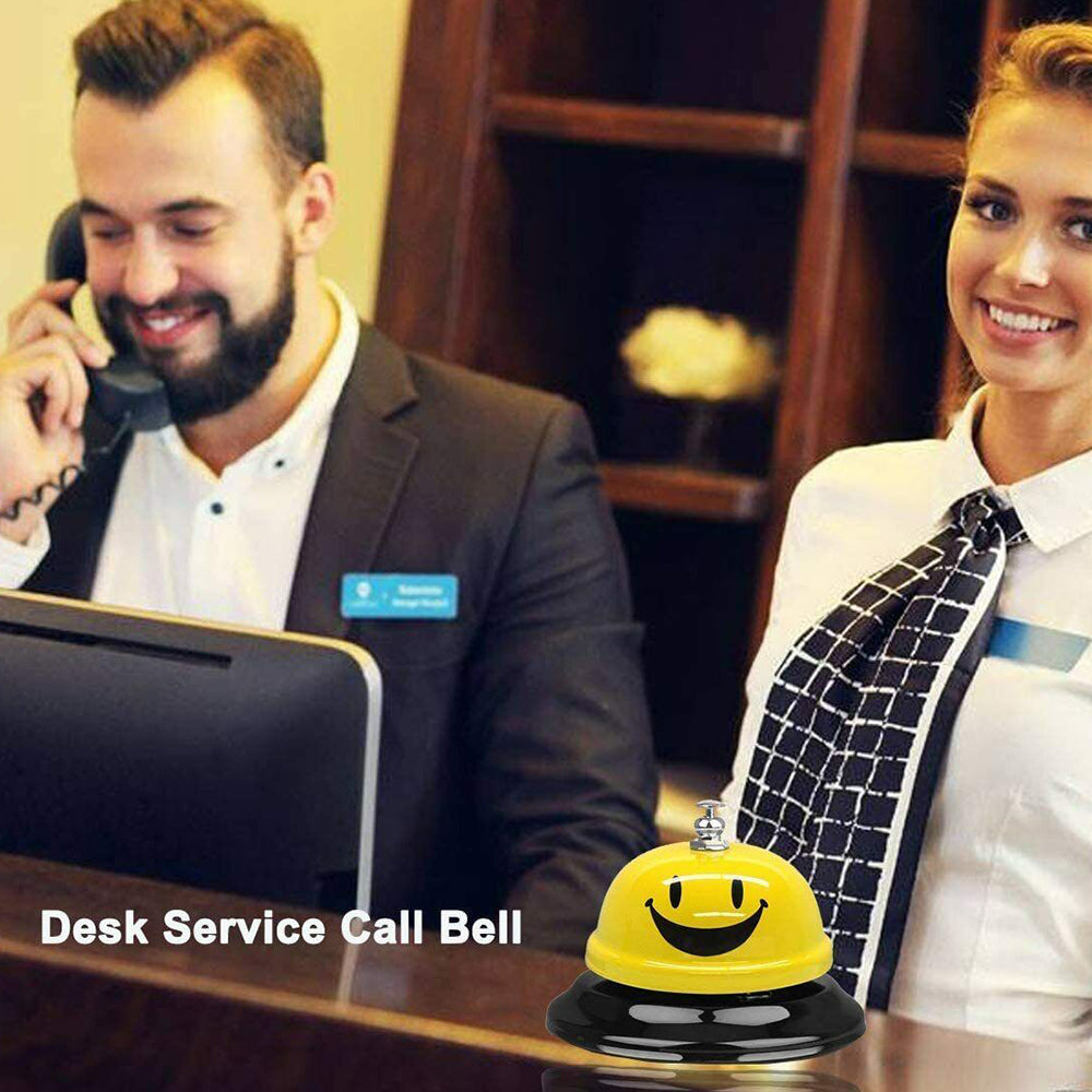 Call Bell Reception Desk Restaurant Hotel Kitchen Service Steel Smiley Face SD8