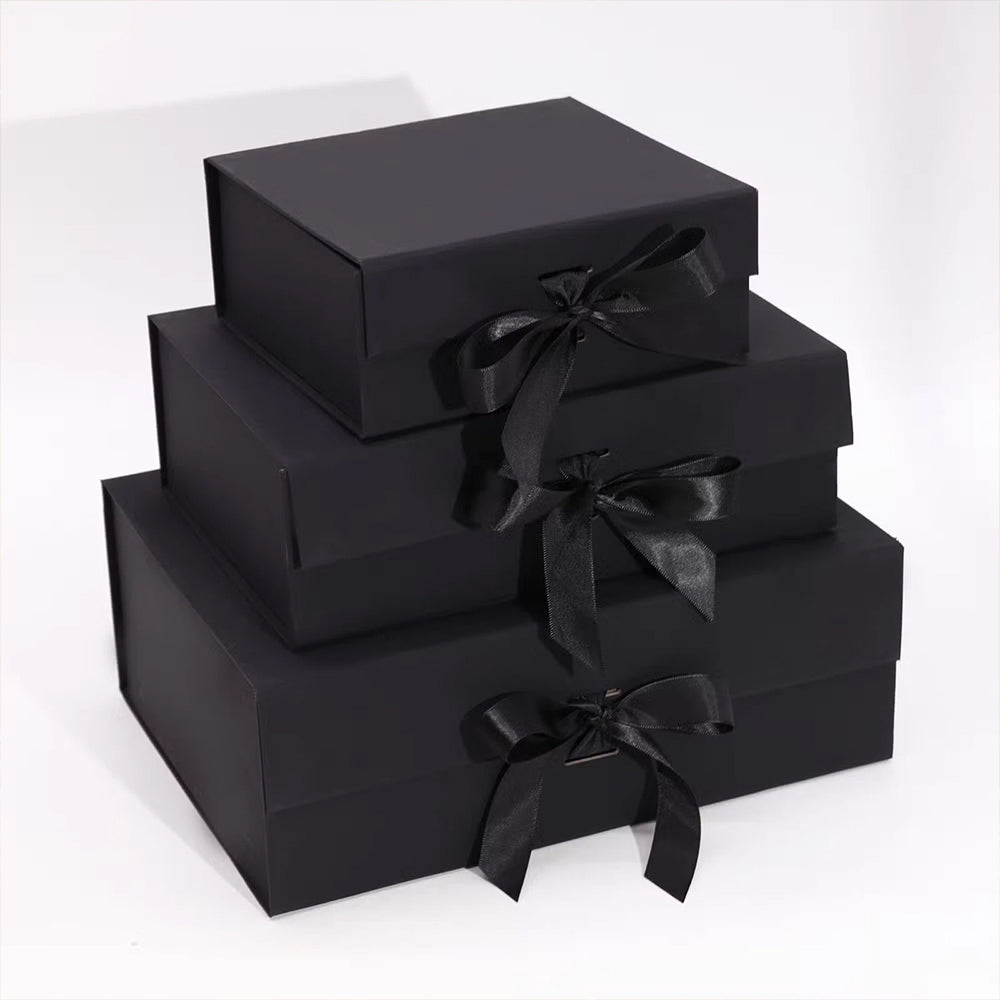 1x Flat Pack Gift Box - Reusable Cardboard Packaging (22x17x8.5cm) for Birthdays, Weddings & Corporate Gifts