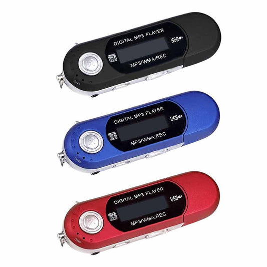 4GB/8GB Portable USB MP3 Player – Digital LCD Screen, FM Radio, Rechargeable Music Player with Built-in Memory