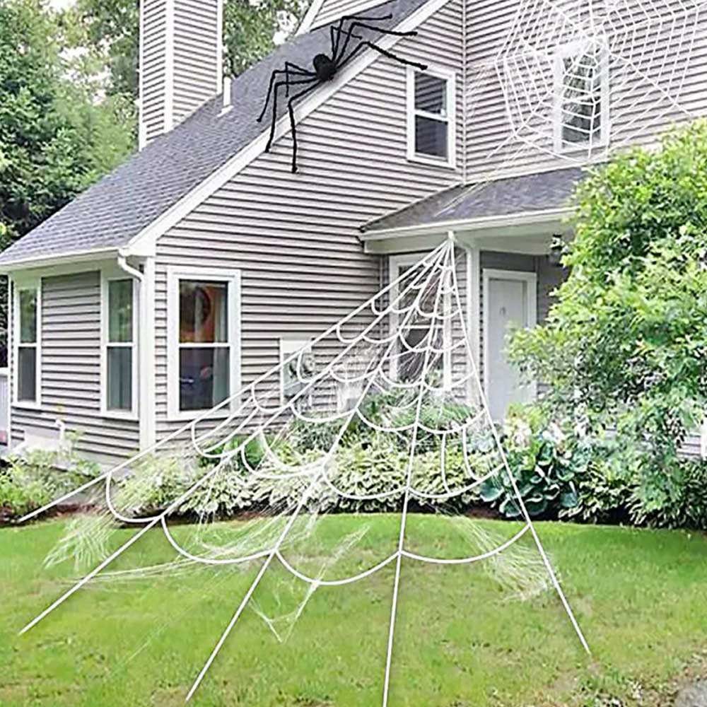 5M Giant Spider Web Halloween Decoration Haunted House Prop Indoor Outdoor Party