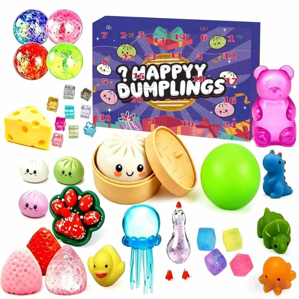 24-Day Squishy Advent Calendar – Christmas Countdown Stress Relief Toy Set
