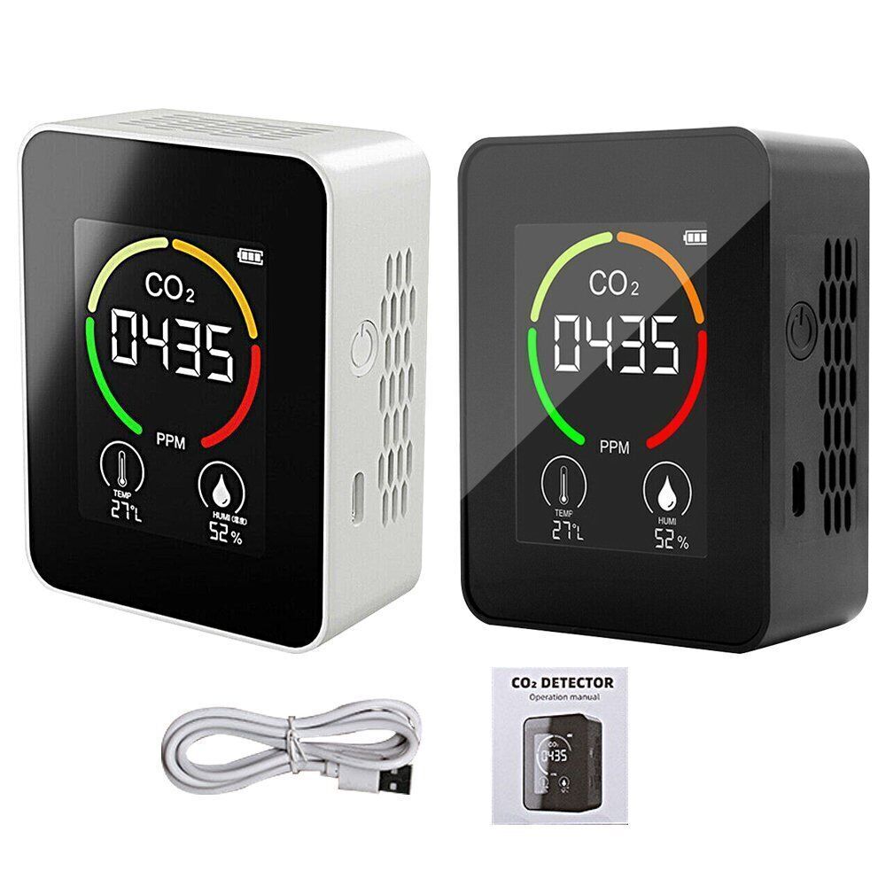 CO2 Monitor with Temperature Humidity Sensor, Air Quality Tester, CO2 Detector