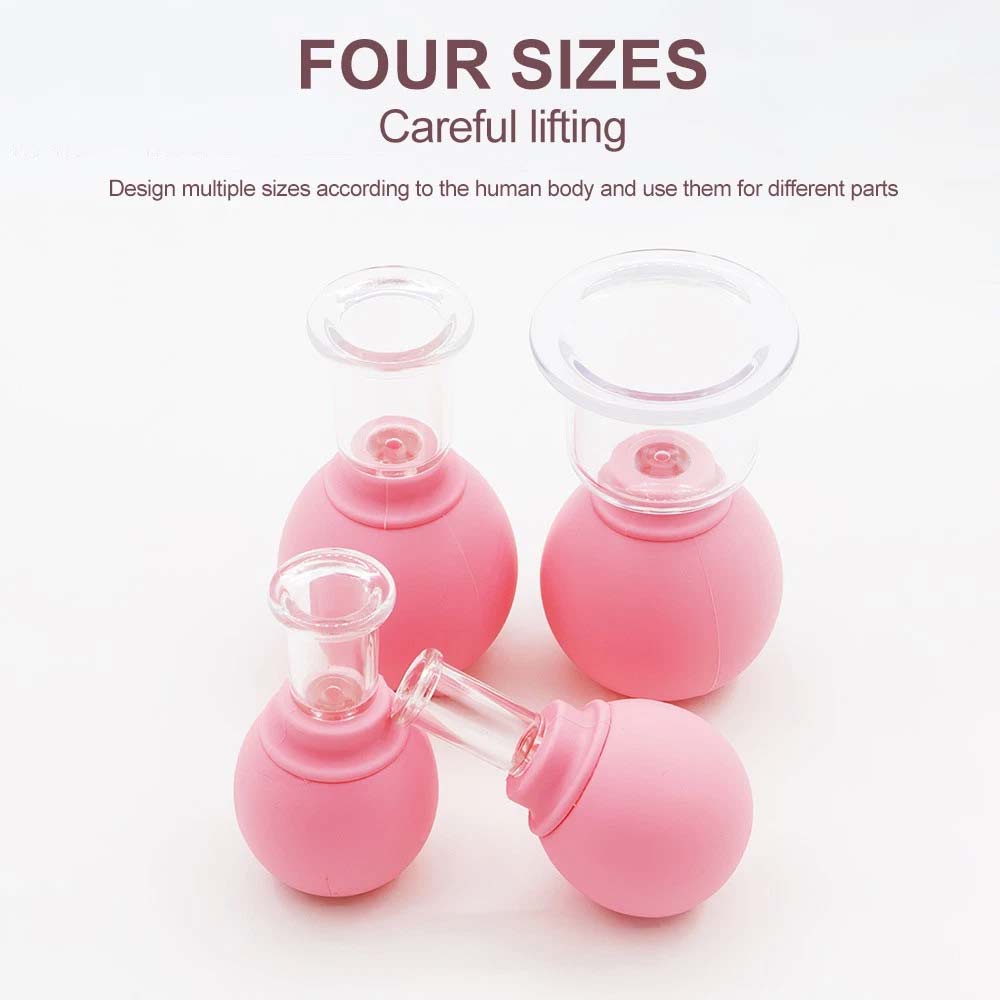 Facial Cupping Set 4PCS - Face Massage Skincare Tool, Cupping Glass for Skin Revitalize
