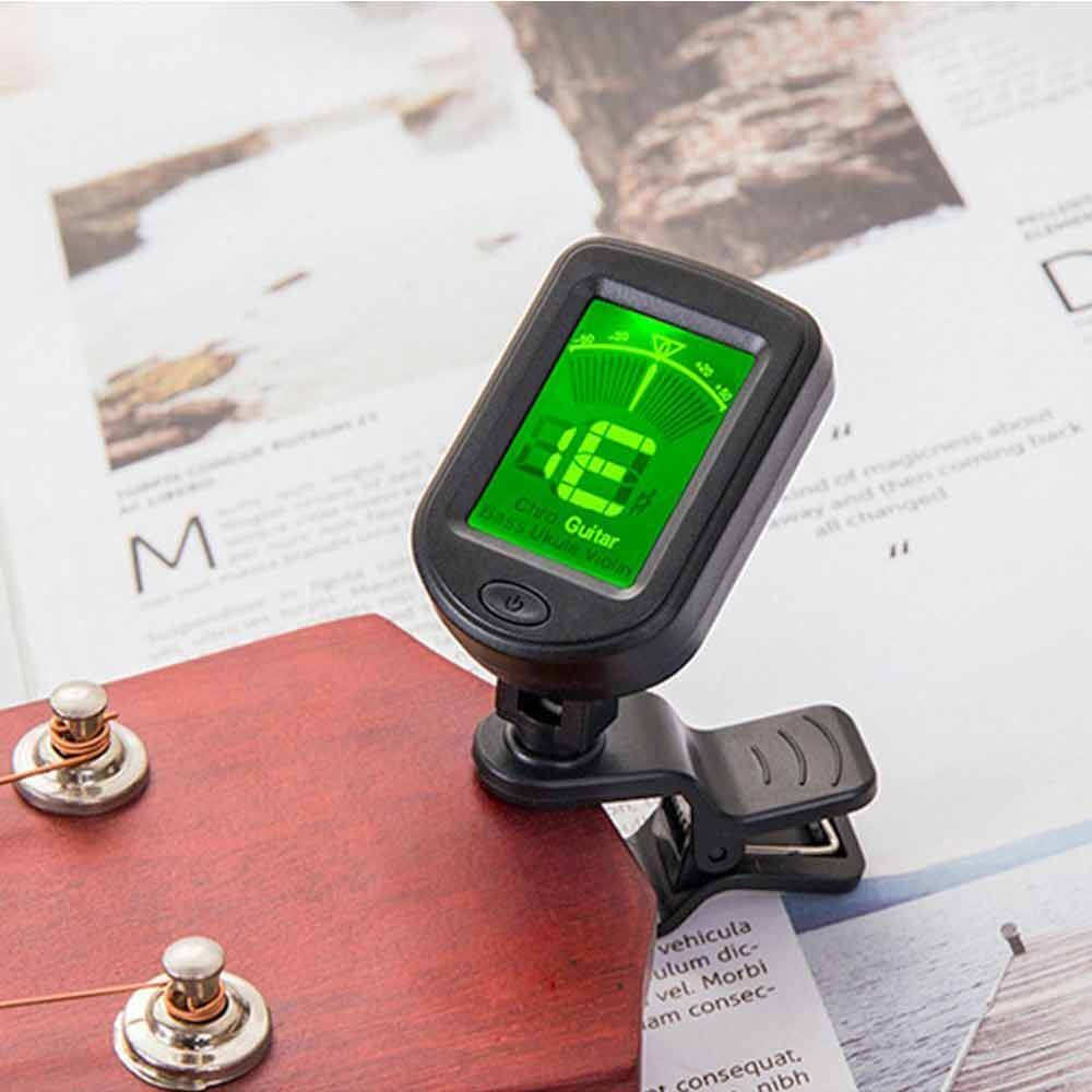 Digital Chromatic LCD Clip-On Tuner For Guitar Ukulele Violin Acoustic Electric