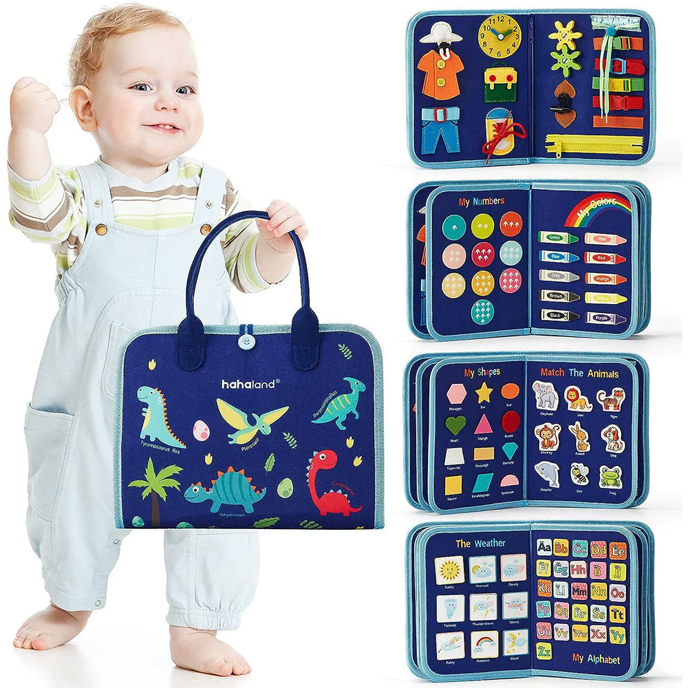 Montessori Busy Board - Sensory Learning Activity Board for Early Development
