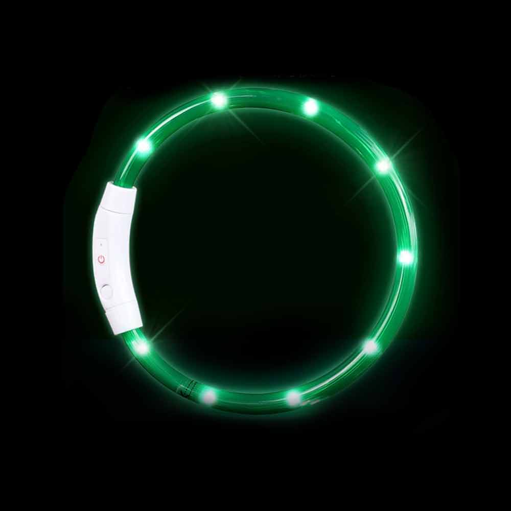 Light Up Dog Collar – USB Rechargeable Pet Flashing Safety LED, Size Adjustable