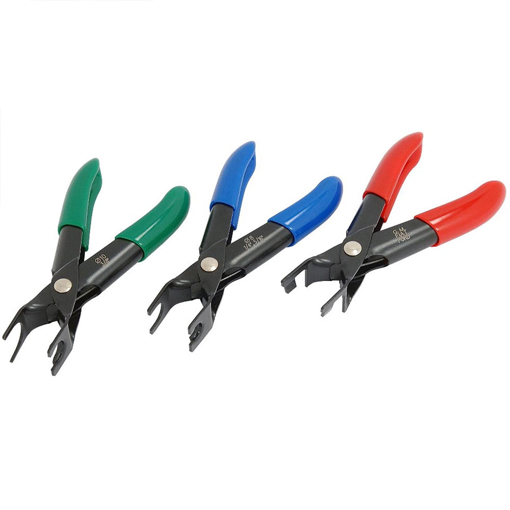 3PC Fuel Line Disconnect Pliers Set - Petrol Diesel Fuel Pipe Removal Tool