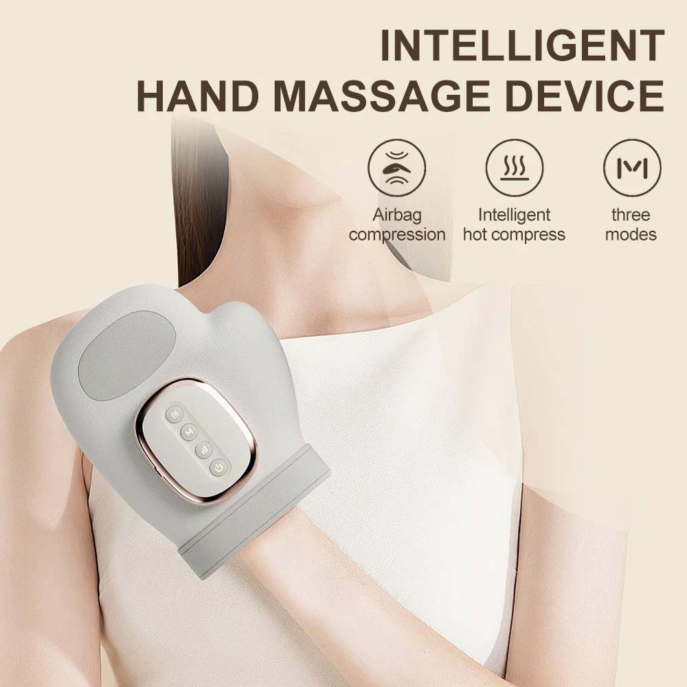 Cordless Hand Massager with Heat & Compression - for Arthritis & Carpal Tunnel