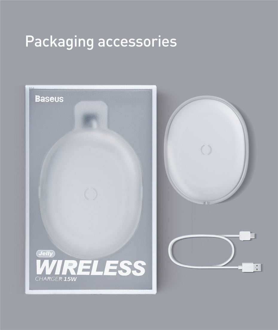 Baseus 15W Qi Wireless Charger for iPhone 14 13 Fast Charging Samsung Huawei