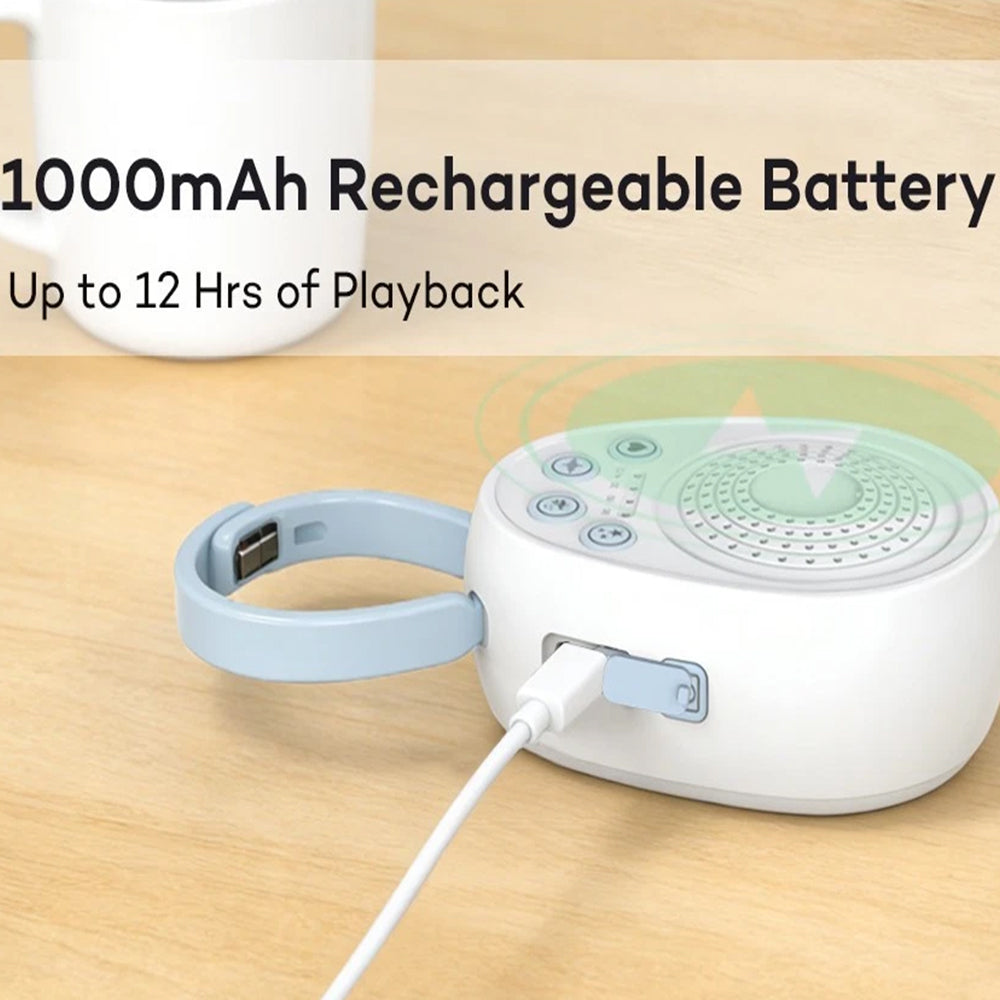 White Noise Machine Portable – Sleep Sound Timer, USB-C, 20 Soothing Sounds