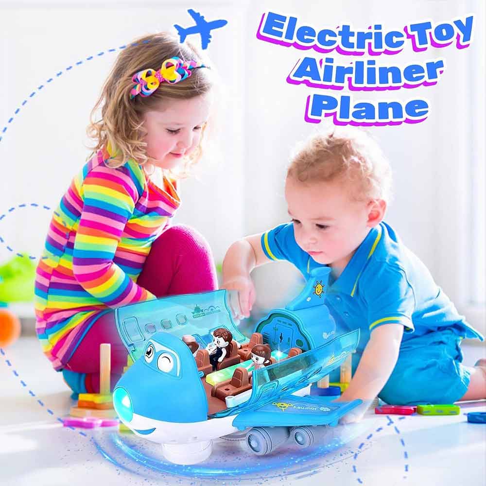 Airplane Toys with Music Light 360° Rotating Electric Toy Plane For Kid Children Gift
