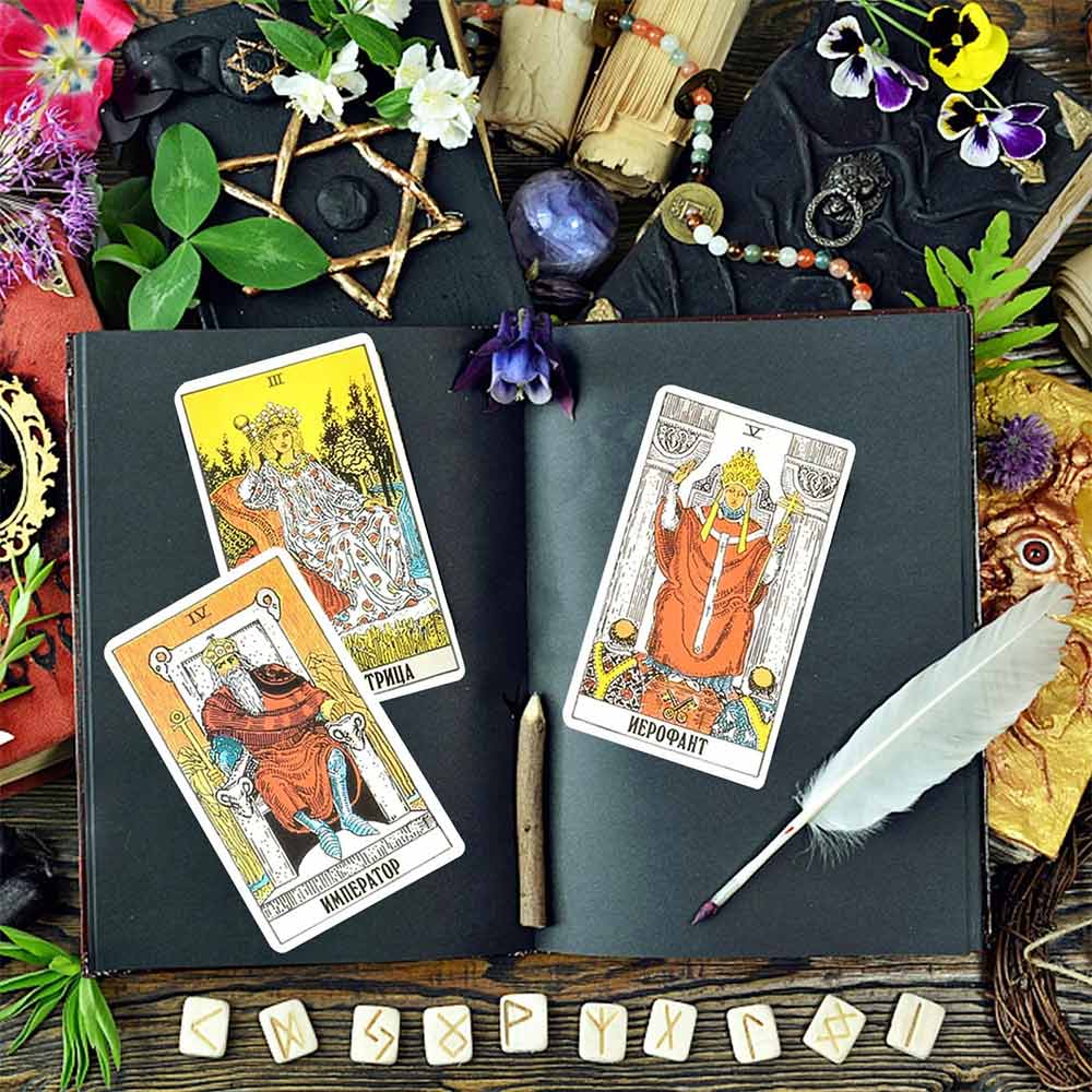 78 Russian Tarot Cards – Oracle Deck, Pocket Size Russian Version Tarot