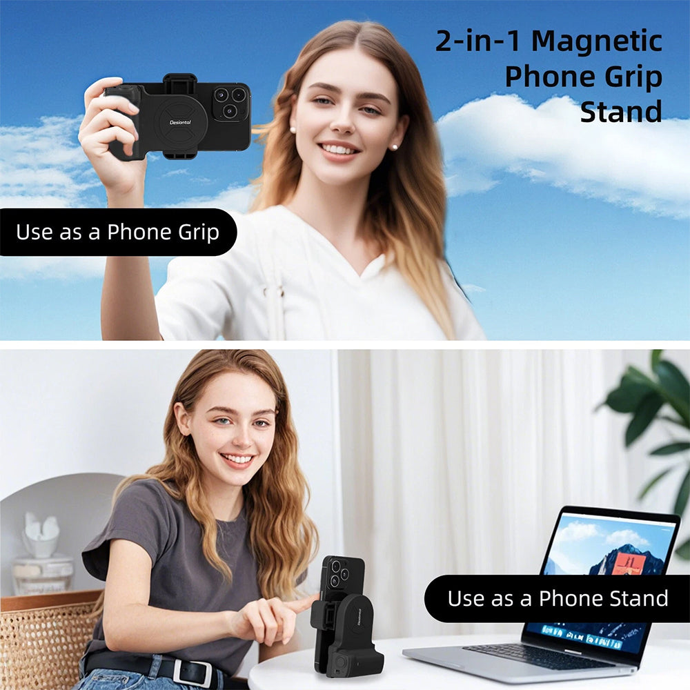 Smartphone Camera Grip – Bluetooth Shutter Selfie Stabilizer Handle for Phones