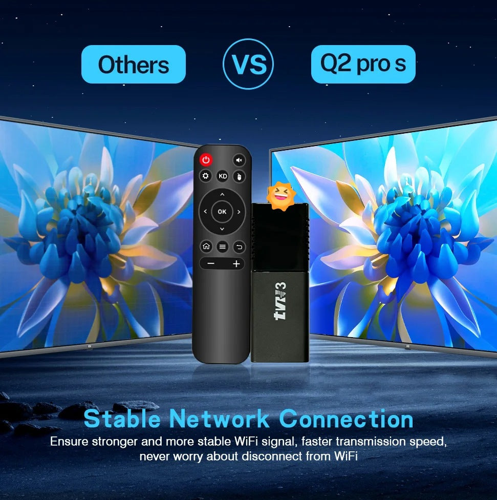 4K Smart TV Stick - Android 13, Dual-Band WiFi, Bluetooth Media Player with Voice Control