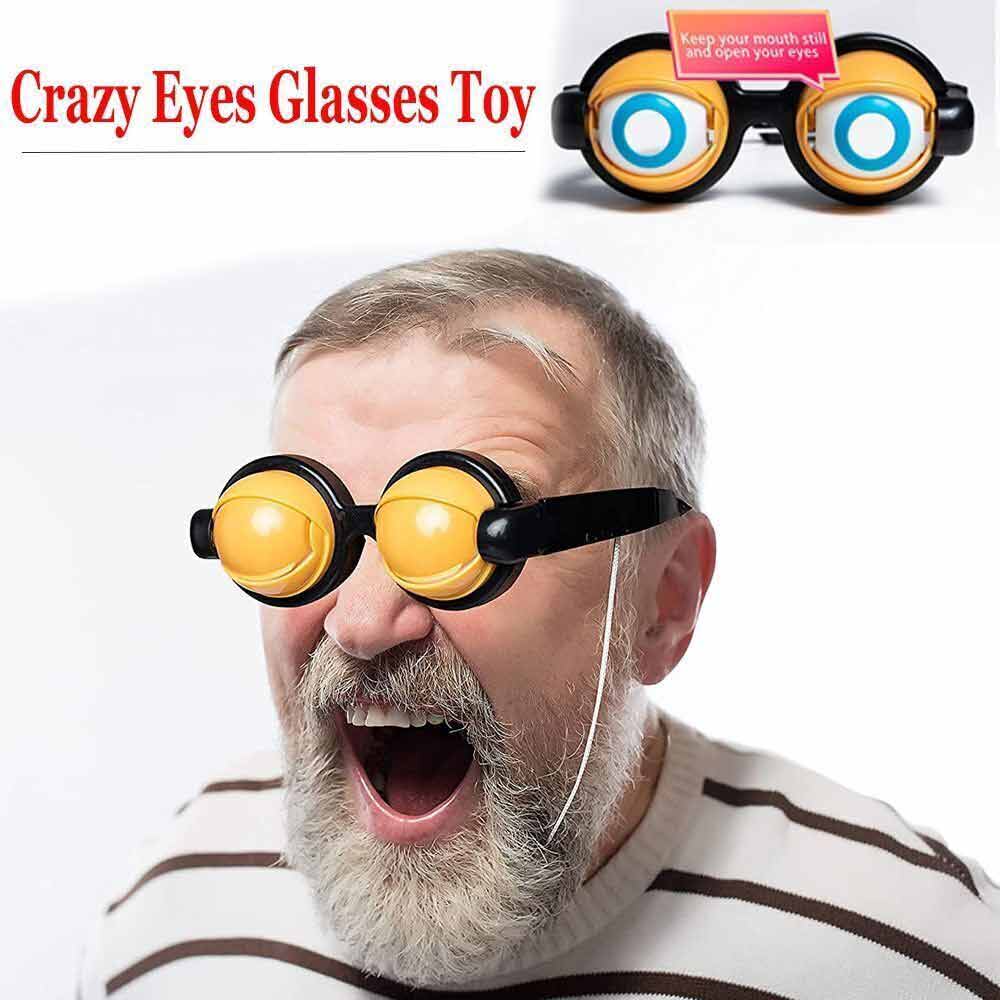 Funny Glasses Crazy Eyes Props Toy Pranks Adult Kids Party Eyewear Crazy Blink