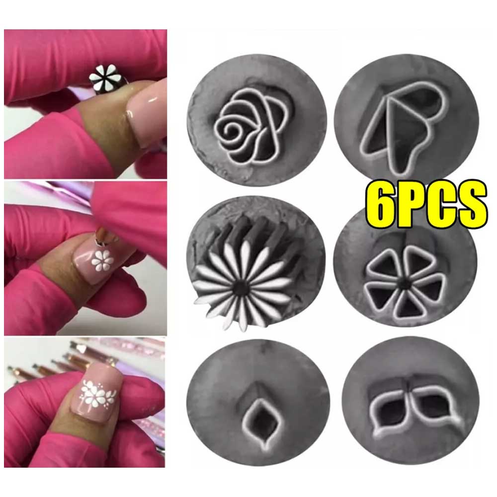 6PCS/Set Nail Art Stamp Pen Set DIY Nail Art Dotting Tools for Girls and Women