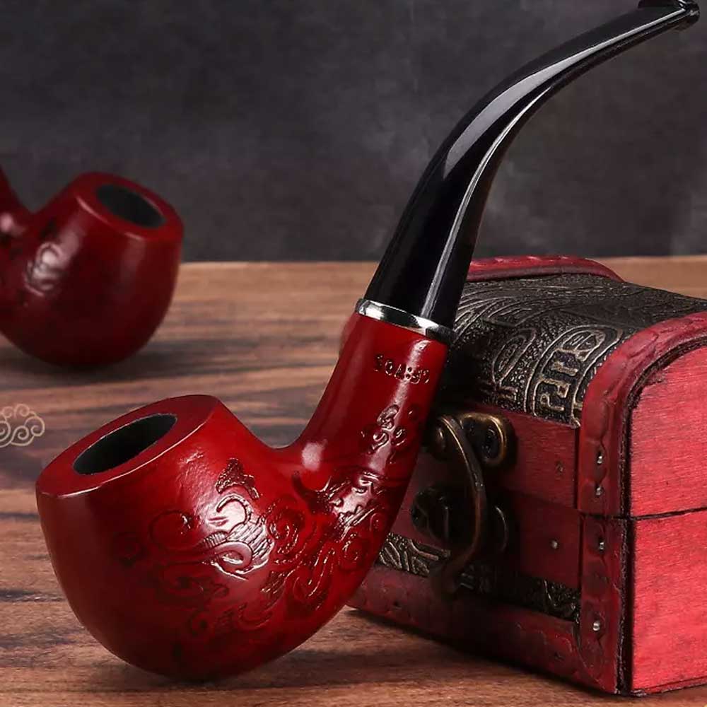 Vintage Wooden Pipes Smoking Pipe Durable Tobacco Cigar Cigarette Unique Gift