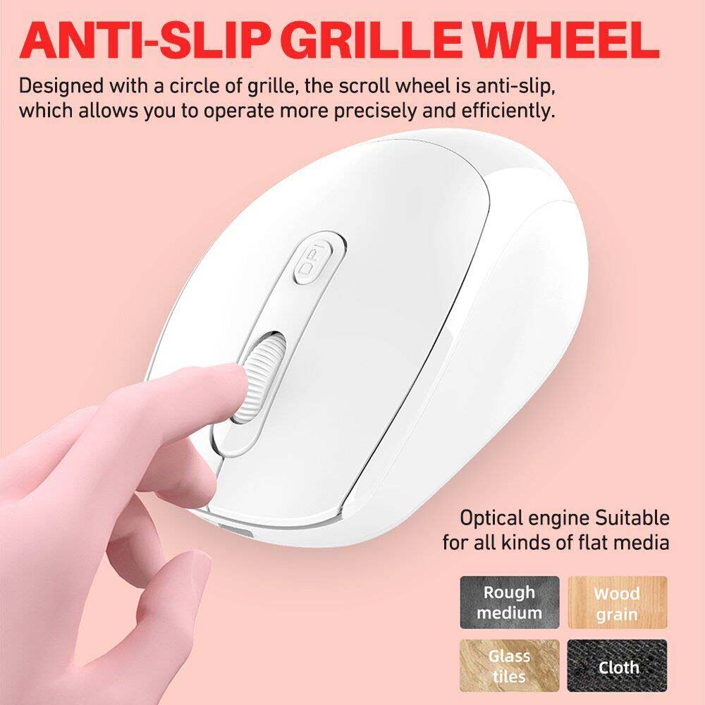 2.4GDual Mode Wireless Bluetooth Mouse Rechargeable Silent Ergonomic forLaptopPC