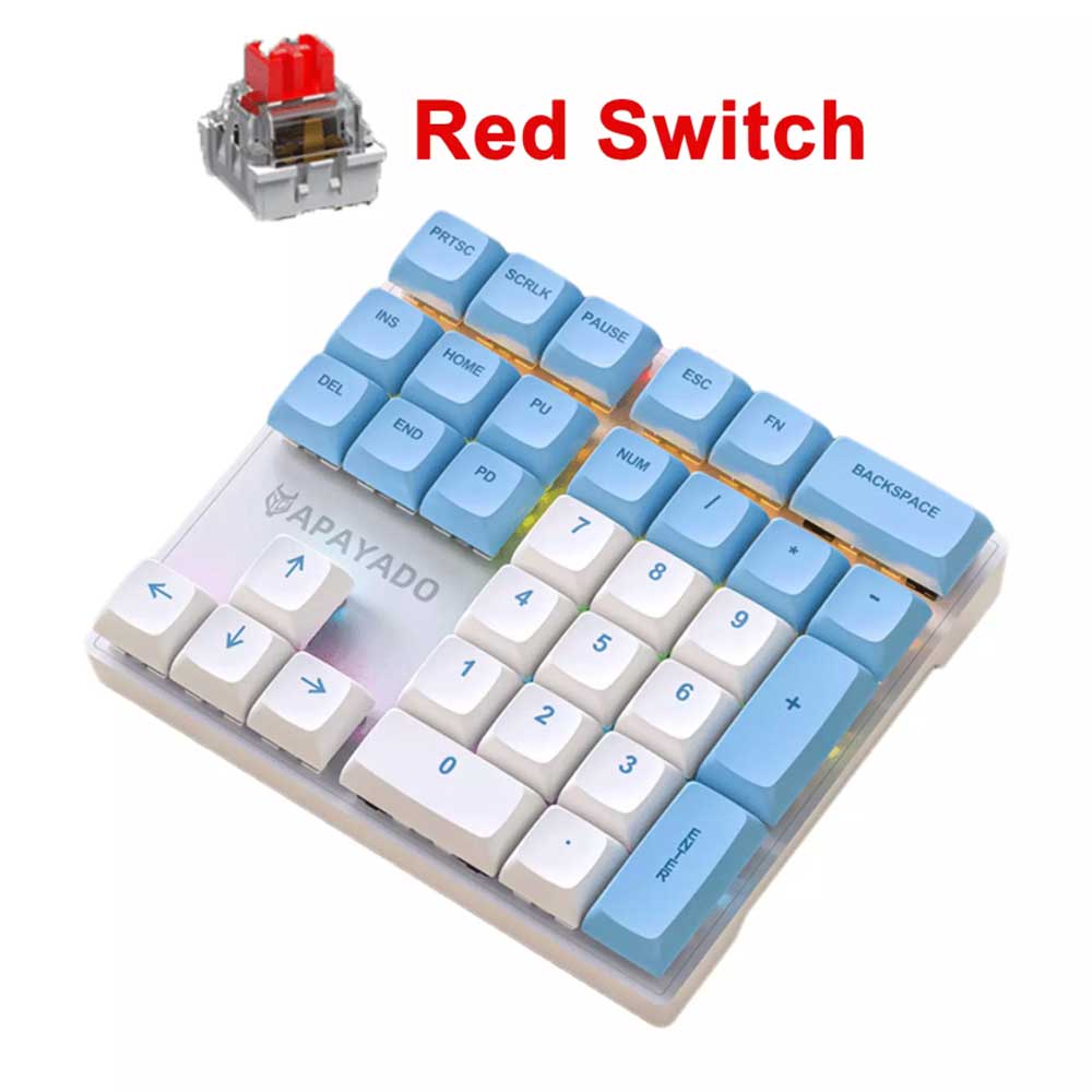 RGB K33 External Mini Keyboard 33 Key Left-Hand PBT Keycap Plug & Play Keypad