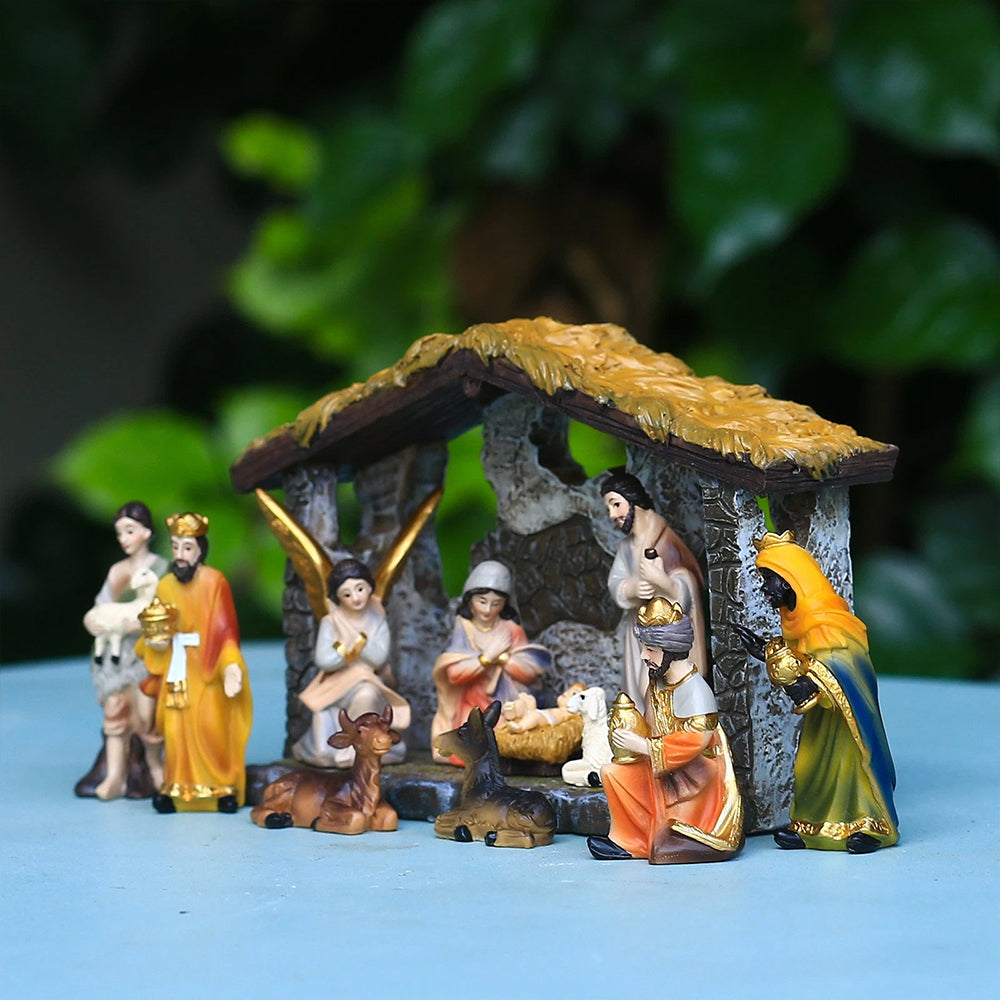 3D Nativity Set – Resin Manger Scene Ornament for Christmas Display & Gift Giving
