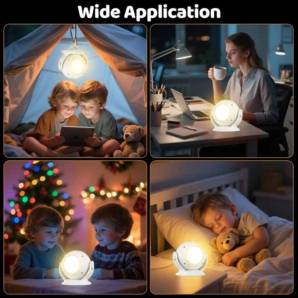 Planetarium Star Projector – 360° Rotating LED Night Light, USB-C 4000mAh